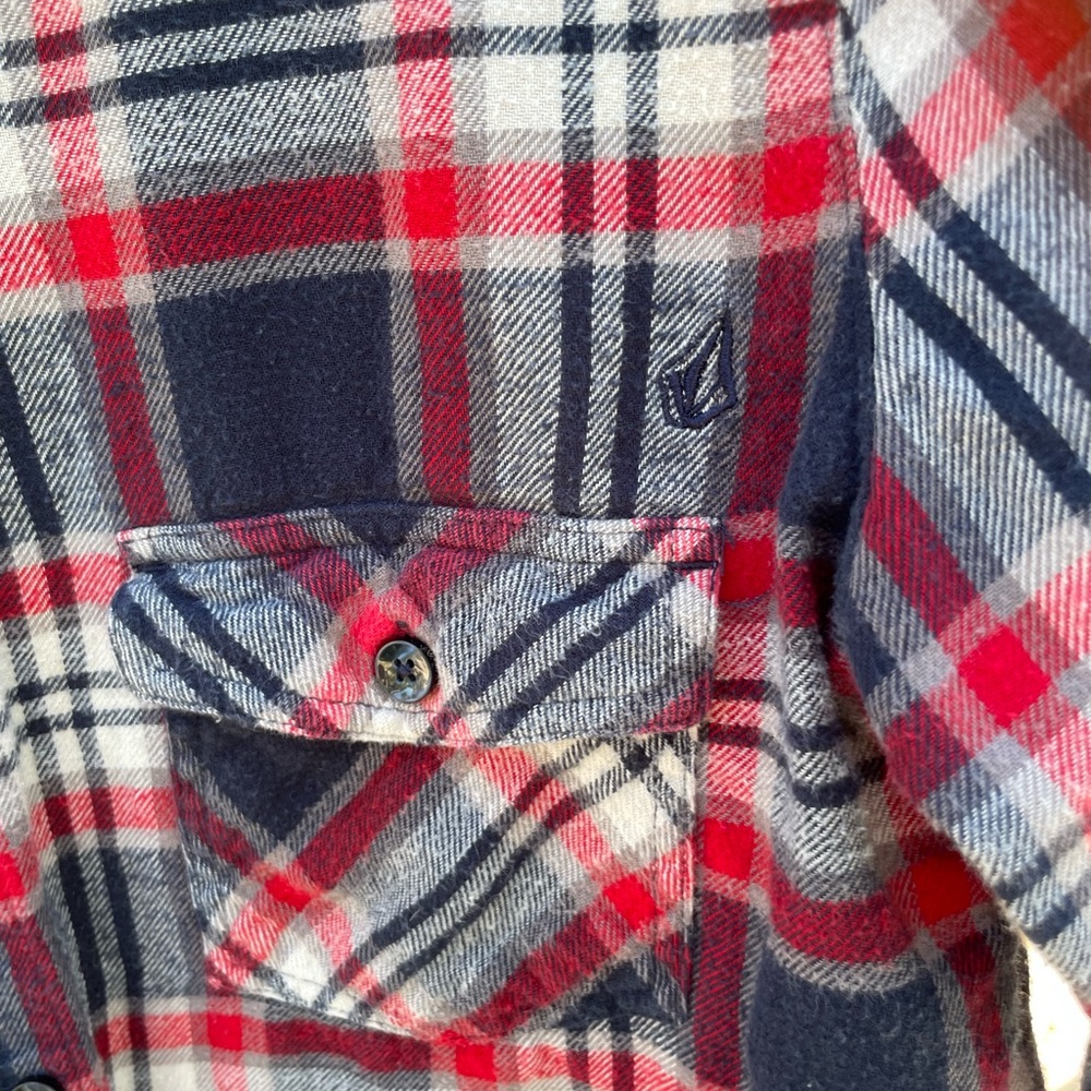 Women’s Volcom Button Down Flannel Top Size Small… - image 2